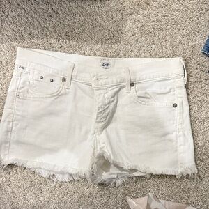 Citizens Of Humanity White Jean Shorts